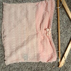 SHEIN Blush Pink Lace Bandeau Tube Top